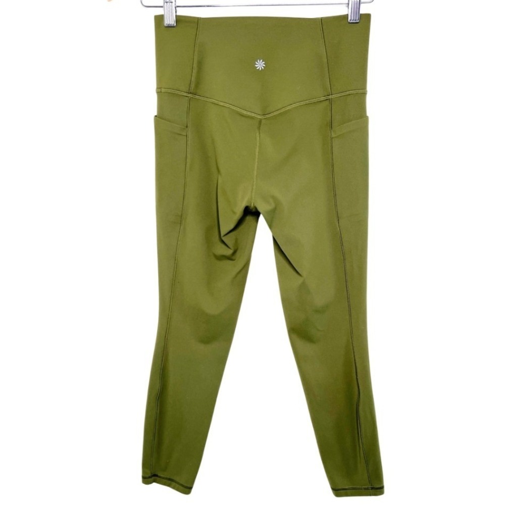 Athleta Salutation Stash Pocket II 7/8 Tight Olive Green High Rise Leggings S - Picture 4 of 8